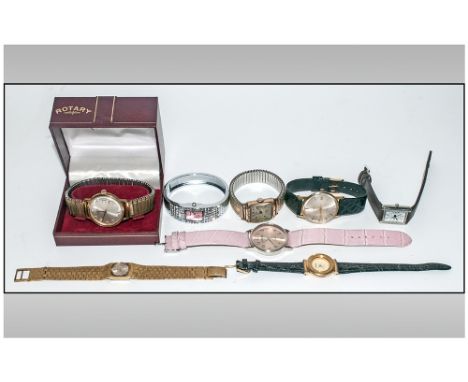 Mixed Lot Of Watches To Include A Manual Wind Rotary With Box,Manual Wind Avia, Etc. 