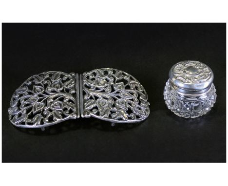 Art Nouveau - Filigree and Stylised Silver Buckle of Good Quality. Hallmark Birmingham 1901. 3.75 Inches Wide, 2 Inches High.