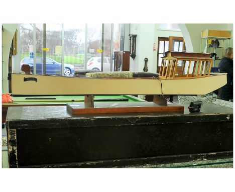 Wooden Scale Model of a Boat Named 'Teazle' in a fitted wooden box, 36 inches in length.