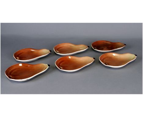 Carltonware Set Of Six Pear Shaped Dishes