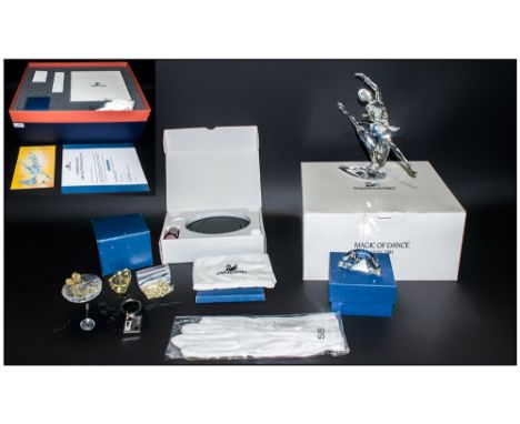 Swarovski Cut Crystal Signed 2004 Annual Edition Figure 'The Magic Of Dance  Anna' designer Anton Hirzinger plus a signed pla