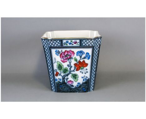 Losol Pottery Planter with floral decoration 8 inches high