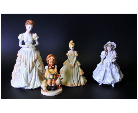 Three Coalport Figures comprising Beau Monde Anastasia, 6 inches in height 'Ladies of Fashion' Karen, 9 inches in height and 