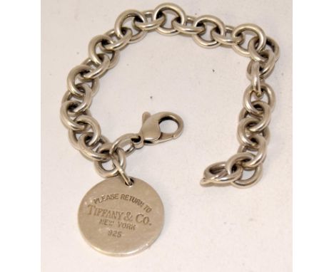 Genuine Tiffany silver return to New York bracelet 