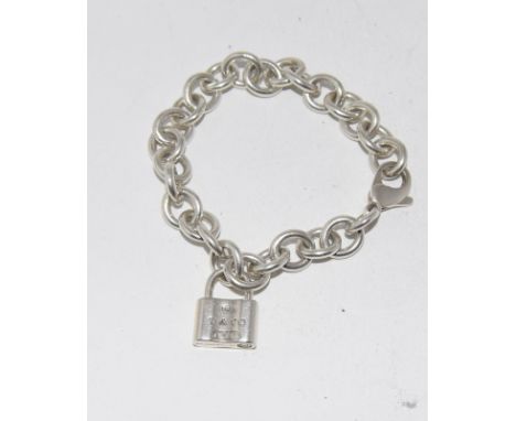 Genuine Tiffany silver padlock bracelet