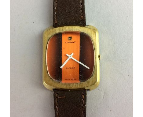 Tissot blazer gents watch 1970 working with leather strap