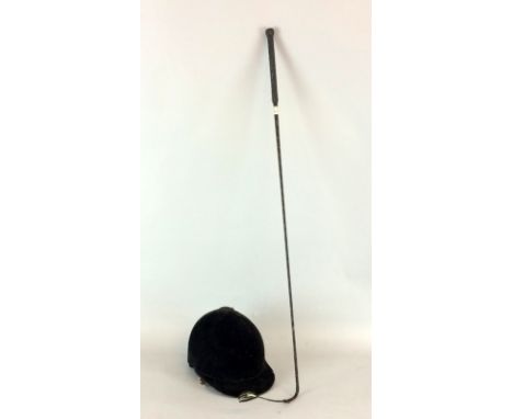 Childs Owens riding hat and crop /whip