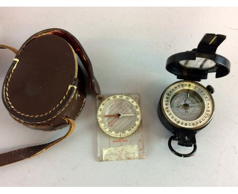 Cased marching compass