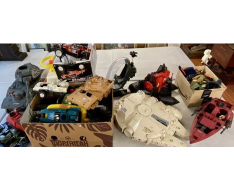 ACTION MAN/ACTION FORCE/VEHICLES &amp; ACCESSORIES - to include a Palitoy tank, Star Wars Millennium Falcon with a Taiyo radi