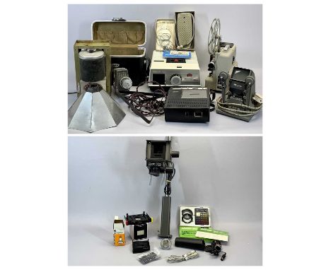 CAMERAS &amp; OTHER PHOTOGRAPHIC EQUIPMENT - to include a Eumig P8 automatic projector, a Minette 8mm Viewer Editor, a Durst 