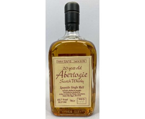 ABERLOGIE SPAYSIDE SINGLE MALT SCOTCH WHISKY - 20 yr old, distilled 2nd June '73, bottle No 122, Cask No 8138, 70cl, 103.7 pr