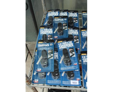 TWELVE NEW AND PACKAGED ACCUSHARP 4-IN-1 KNIFE AND TOOL SHARPENERS 