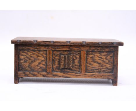 A VINTAGE OAK TALLENT OLD BOND STREET MUSIC/ JEWELLERY BOX 
