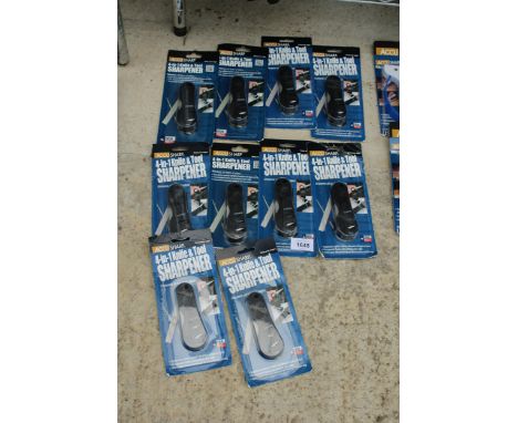 TEN NEW AND PACKAGED ACCUSHARP 4-IN-1 KNIFE AND TOOL SHARPENERS 