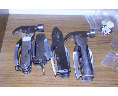 FOUR MULTI-TOOL KNIVES 