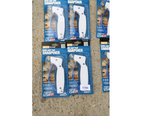 TWELVE AS NEW AND PACKAGED ACCUSHARP KNIFE AND TOOL SHARPENERS 