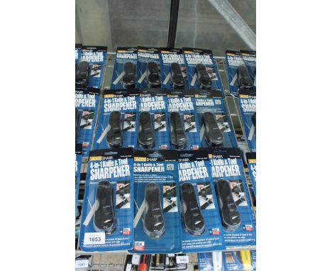 TWELVE NEW AND PACKAGED ACCUSHARP 4-IN-1 KNIFE AND TOOL SHARPENERS 