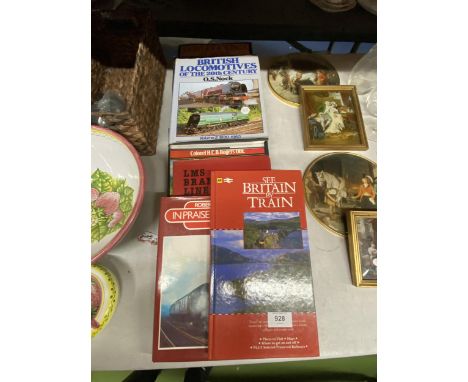 EIGHT VINTAGE RAILWAY STEAM ENGINE HARD BACK BOOKS 