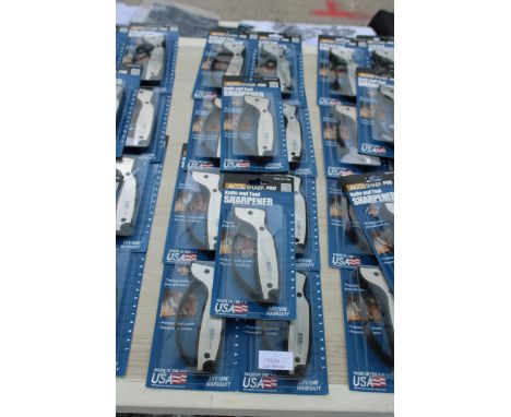 TEN NEW AND PACKAGED ACCUSHARP KNIFE AND TOOL SHARPENERS 