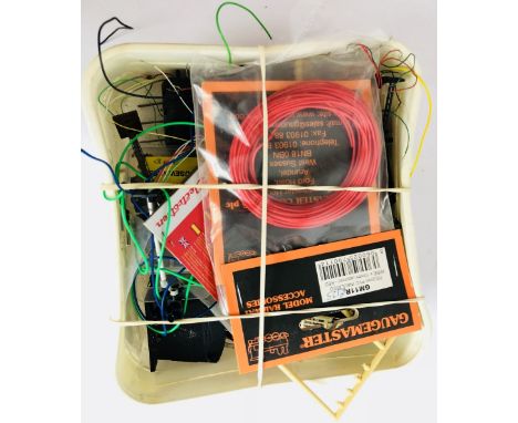 Finescale OO gauge colour light signals and assorted wires switches