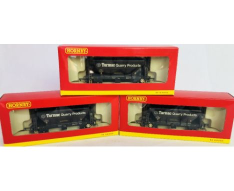 Hornby OO gauge rake of three Tarmac quarry hopper wagons all boxed