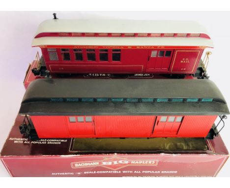 Bachmann G scale garden railway pair of coaches boxed