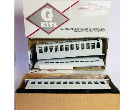 Bachmann G scale garden railway pair of coach kits complete and boxed