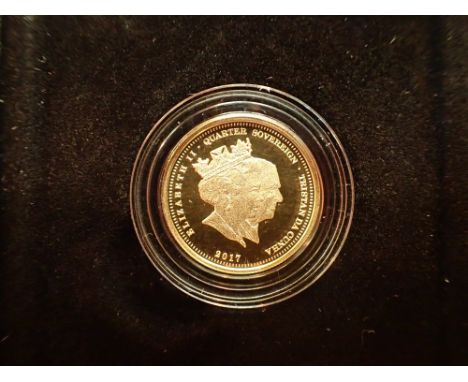 Mint 2017 double portrait platinum wedding anniversairy gold quarter sovereign