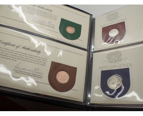 Album of Papa New Guinea coin first day covers 1975 IT to K10 
