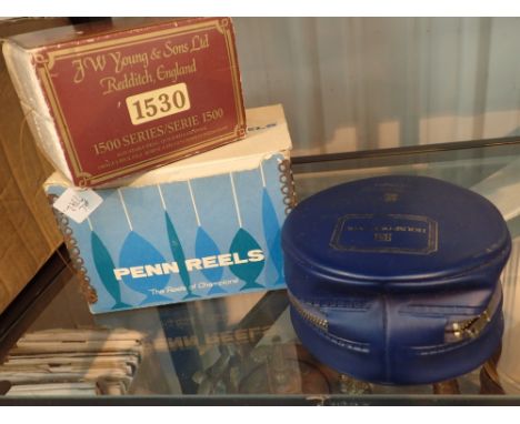 Collection of vintage fishing reels including sea and fly    CONDITION REPORT:  No Hardy reel present.One unnamed in Hardy bo