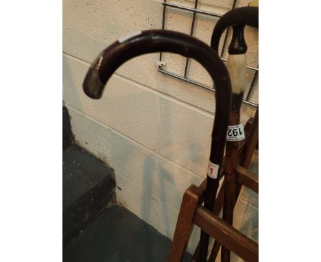 Vintage blackthorn walking stick with silvered top