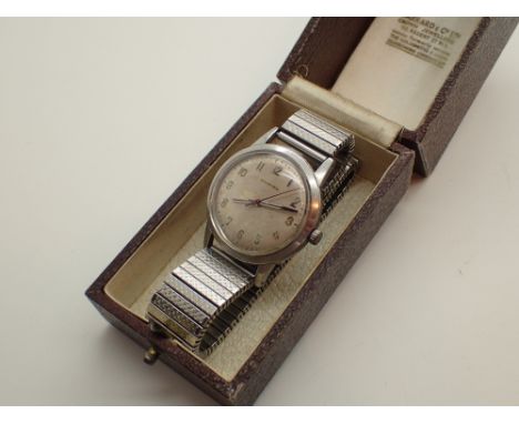 Garrard wristwatch inscribed to back ICI 1959 JE Lathem 25 years CONDITION REPORT: This item is working at lotting.