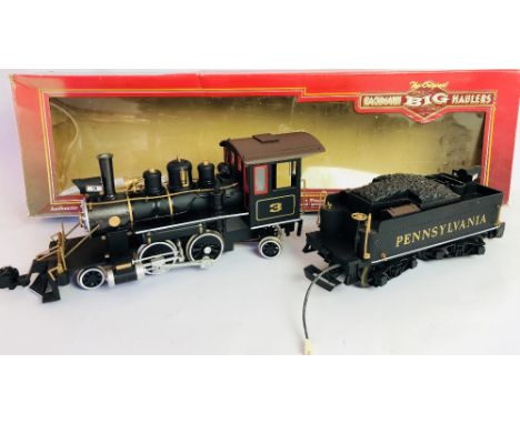 Bachmann G scale garden railway electric steam locomotive Pennsylvania with sound and smoke 2-4-2 boxed