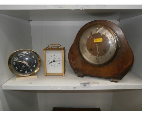 bedside clock, carriage clock and mantel clock