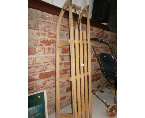 wooden sled