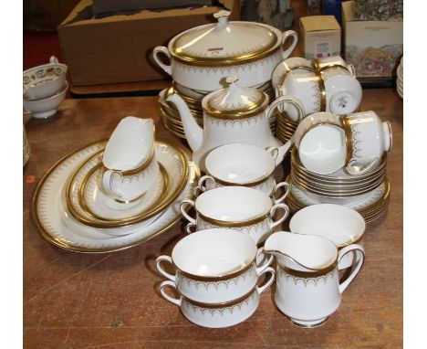 A Harlequin 6-place setting tea and dinner service by Royal Albert and Paragon in the Athena pattern