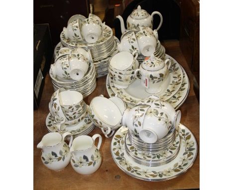 A Wedgwood 12 place setting dinner and tea service in the Beaconsfield pattern 