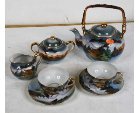 A mid 20th century Japanese eggshell six place setting tea service 