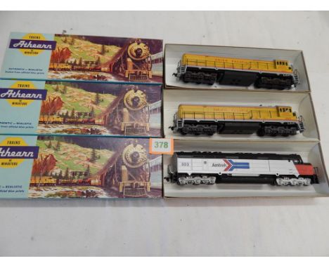 ATHERNE 3432 UNION PACIFIC 12 WHEEL DUMMY X2 AMTRACK 3624 FP45 LOCO N/R