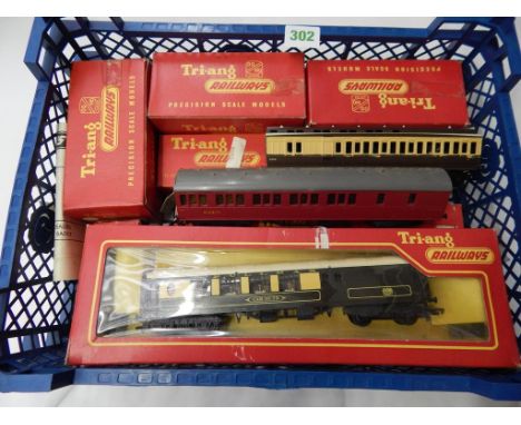 TRIANG : A MIXED COLLECTION OF ROLLING STOCK & 3 BOXED INDUSTRIAL TANKS R/T