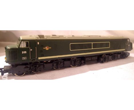 Bachmann Class 45, BR Green, Late Crest, D55, in excellent condition, unboxed. P&amp;P Group 1 (£14+VAT for the first lot and