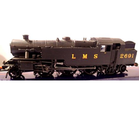 Bachmann 32-875 Fairburn Tank, 2691, LMS Black, in excellent condition, some detail fitted, box with wear. P&amp;P Group 1 (£