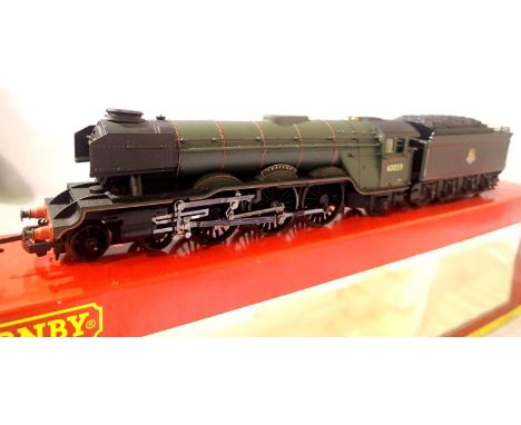 Hornby Class A3, Green, Early Crest, renamed/numbered, 60059, Tracery, in very good condition, loose, tender top, box poor. P