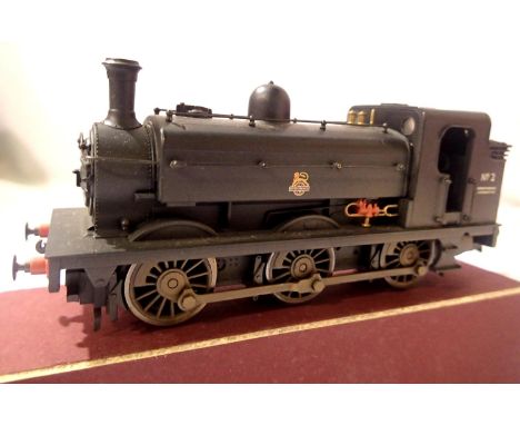 Hornby J52, refinished as Doncaster Works shunter, Departmental locomotive, no2, Black, Early Crest, weathered, requires fron