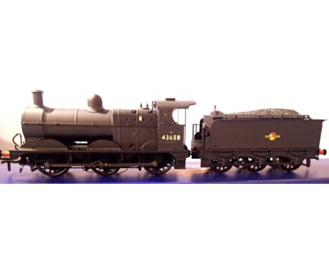 Bachmann 31-625 Z, Class 3F, renumbered 43658, BR Black, Late Crest, in very good to excellent condition. P&amp;P Group 1 (£1