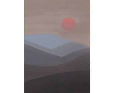 •BET LOW ARSA, RSW, RGI (Scottish 1924 - 2007)  NO 2 SUN AND HILLS IN MIST  Watercolour, signed, 49 x 36cm (19 1/4 x 14)  Com