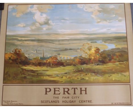 After William Miller Frazer Perth, The Fair City, Scotland's Holiday Centre Poster (lithograph colours), unbacked, printed by