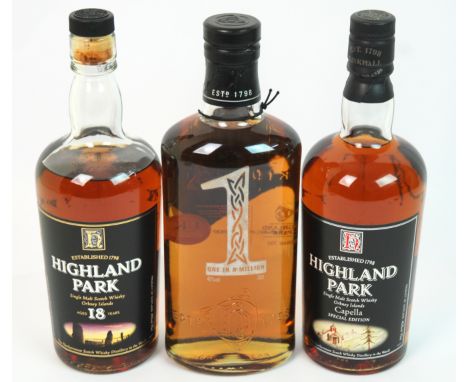 Highland Park 'One In A Million' Single Malt Scotch Whisky Celebrating the one millionth bottle of Highland Park. A limited r