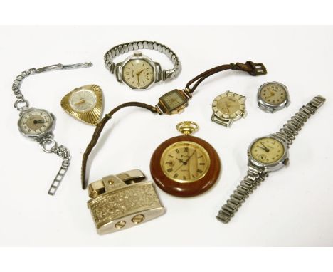 A collection of assorted watches to include an 18ct gold ladies Futura mechanical strap watch (Swiss hallmarks), a stainless 