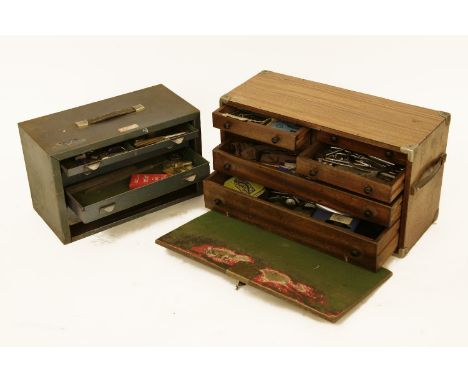 A collection of mixed engineering tools, measure and equipment